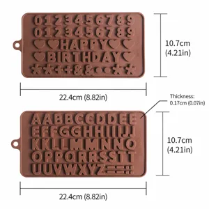 Silikon Zahlen Und Buchstaben Schokolade Form Kuchen Backen Schale DIY Fondant Werkzeug