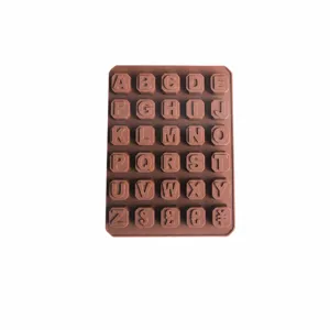 Silikon Buchstaben und Zahlen Schokoladenform, Backwerkzeug fuer Kuchen, Eiswuerfel und Bonbons.