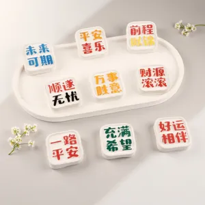 DIY chinesischer Segen Aroma Stein Gipsform Set, Auto Duftdiffusor oder Heimdeko Display.
