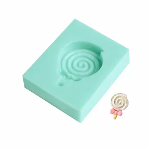 Silicone lollipop mold for DIY baking, chocolate fondant cake decorating tool, 4.9x3.8cm