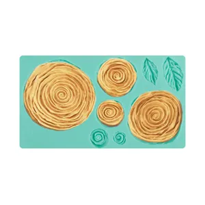 Silicone rose flower mold for fondant cake decorating, baking chocolate and craft tools for DIY.