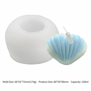 DIY 3D κοχύλι σιλικόνης καλούπι κεριού μεγάλο ωκεανό στυλ ρητίνη σαπούνι τέχνης εργαλείο