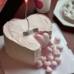 Heart silicone mold mousse cake baking tool detail view showing lovely heart shaped design