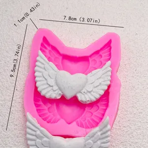 Silicone heart wings fondant mold for cake decorating and chocolate baking mold DIY