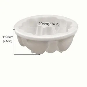 Vista detallada del molde de silicona para reposteria con dimensiones y peso del producto.