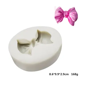 DIY bow silicone mold for fondant clay chocolate cake decoration baking tool 8.6x9.9cm