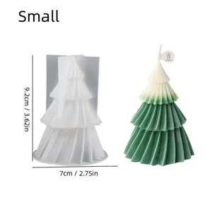 Stampo in silicone per candela profumata forma di albero di Natale origami decorazione 9cm