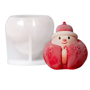 Christmas Santa silicone mold for DIY baking, candle making, and cake decoration.