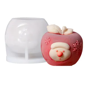 Christmas Apple Santa Silicone Mold DIY Baking Cake Mousse Mold Candle Making Tool