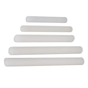 Vue de détail du rouleau à pâtisserie en plastique antiadhésif pour cuisine et pâtes.