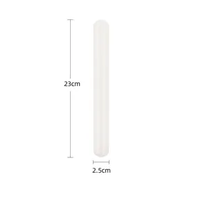 Rouleau à pâtisserie en plastique blanc compact pour la cuisson et la cuisine de cuisine.