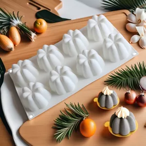 Französisches Dessert Silikonformen 8-Kavitäten Mousse Kuchen Backform Antihaftbeschichtet DIY Gebäck Schokoladenform Küche Backgeschirr