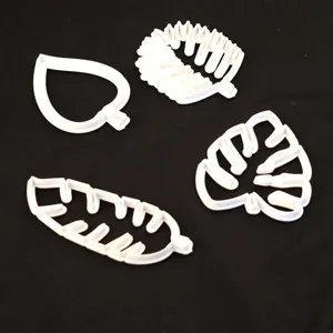 Leaf fondant cookie cutter set baking mold for DIY cake decorating pastry tools detail