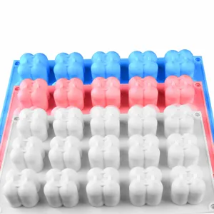 3D Würfel Silikonform Mehrere Hohlräume Kuchen Backform Mousse Dessert Antihaft Form