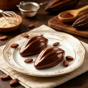 Cocoa pod shaped silicone mold detail, perfect for mousse cake, chocolate, pudding and baking.