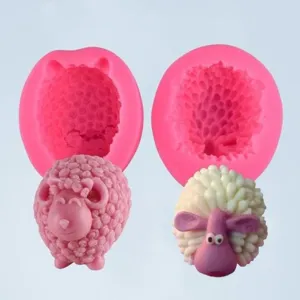 Niedliches Schaf Silikonform fuer Fondant Backen, Auto Aroma Gips und schoene Bastelarbeiten.