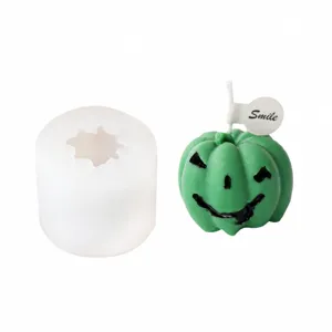 Halloween pumpkin silicone mold DIY handmade 3D aromatherapy candle making casting tool set