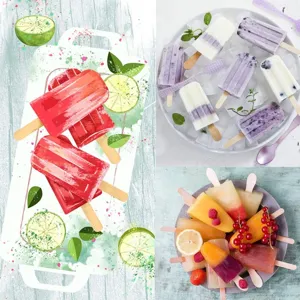 Silicone ice cream mold homemade popsicle maker fruit ice lolly tray kitchen tools