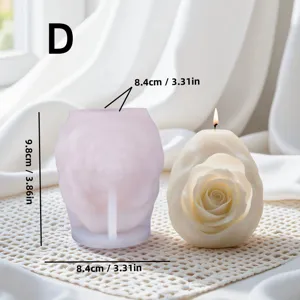 Silicone rose bud mold for DIY aromatherapy candles and handmade craft soap detail view