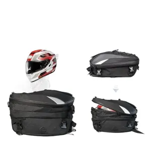 Sac de selle moto imperméable grande capacité sac à dos casque pour voyage équipement cyclisme