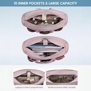 Damen Laptop Shopper Tasche große Kapazität Business Schultertasche mit vielen Innentaschen.