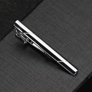 Pince a cravate minimaliste argente pour homme affaires mariage costume detail de cravate