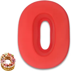 Stampo per torta in silicone numero 0 da 10 pollici per compleanno mousse pasticceria DIY