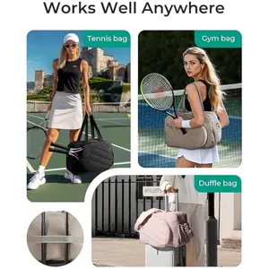Borsa sportiva trapuntata versatile, borsa da tennis ideale e borsone da viaggio elegante.