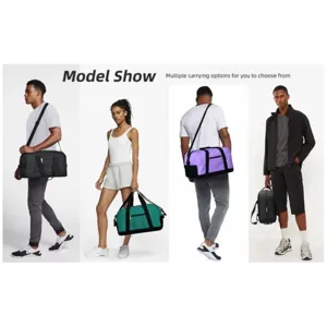 Versatile gym duffel bag with multiple carrying options, perfect for sports, travel and daily use.