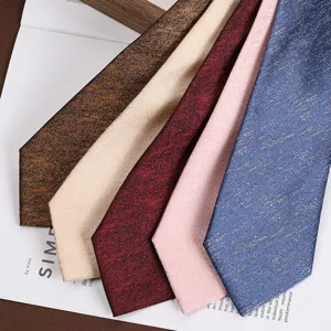 Set di cravatte formali da uomo con motivo spigato classico, elegante e versatile larghezza 8cm.