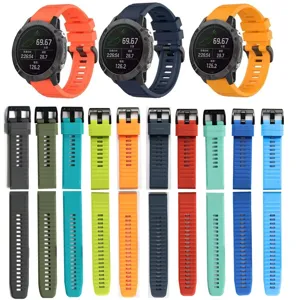Cinturino ricambio in silicone per Garmin fenix, cinturino a sgancio rapido durevole vari colori.