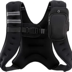 Weighted Vest Heavy Loading Workout Vest Running Fitness Exercise Vest With Phone Pocket Reflective Strip For Men Women