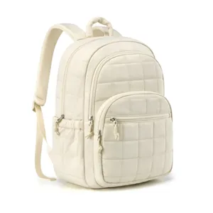Casual Nylon Waterproof Laptop Backpack Travel School Bag For Men Women Urban Minimalist Quilted Business Bookbag
