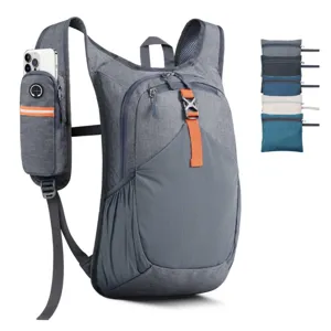 Lightweight foldable hiking backpack with strap phone pouch and multi-color options available.