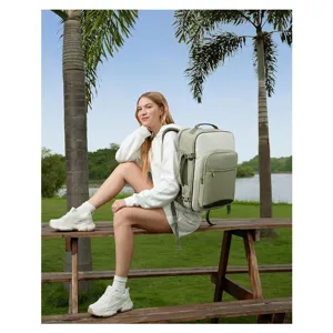 Large capacity travel backpack with color block design, perfect for business trips and outdoor use.