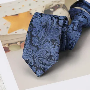 Corbata Clásica de Rayón Paisley con Cremallera para Hombres y Mujeres Corbata Estrecha Formal de Negocios para Boda