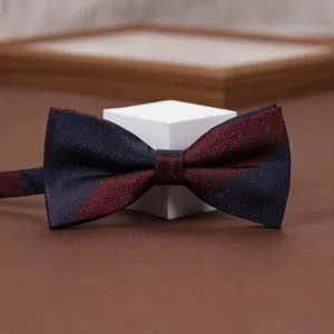 Farfallino rétro da uomo classico a righe matrimonio sposo abito cravatta quotidiano