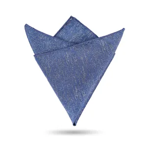 Pañuelo de bolsillo azul brillante para hombre traje boda vista detallada formal