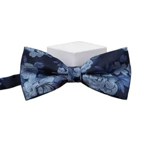 Mens vintage floral bow tie with jacquard pattern for formal suit and wedding party.