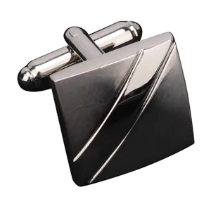 Élégants boutons de manchette carrés pour hommes au design géométrique moderne pour chemise.