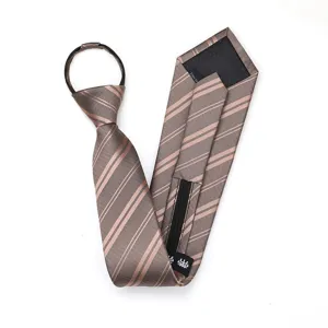 Hombres Mujeres Negocios Corbata Preatada con Cremallera Estrecha Sólida A Rayas Floral Poliéster Boda Traje Formal Corbata