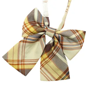 Japanese JK uniform plaid bow tie cute pre-tied ribbon collar accessory for women