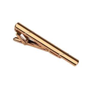 Pince à cravate en métal or rose pour homme costume d'affaires élégants accessoires