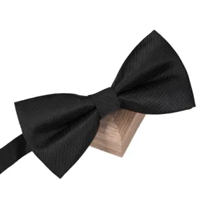 Classic black bow tie for men, perfect formal accessory for business banquets and weddings.