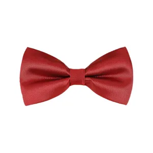 Burgundy bow tie for men wedding groom formal suit stylish classic red neckwear accessory