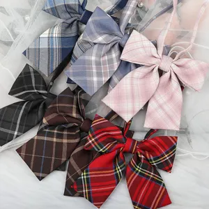 JK Japanese plaid bow tie collar ribbon set for women school uniform sailor shirt accessories
