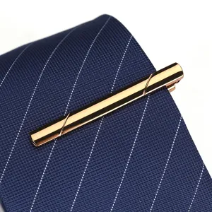 Pince à Cravate Classique en Cuivre pour Hommes Vêtements Formels d'Affaires Couleur Unie Géométrique Électroplaqué Épingle à Cravate Accessoires de Costume