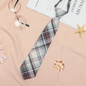 JK College Style Plaid Tie Japanese Uniform Necktie Student Shirt Fashion Accessory