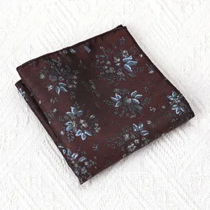 Heren pochet retro bloemen patroon pak zakdoek huwelijk formele borst zak accessoire