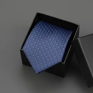 Men Women Business Wedding Formal Necktie Pre-tied Zipper Tie Classic Striped Plaid Jacquard Neckwear Suit Accessory
